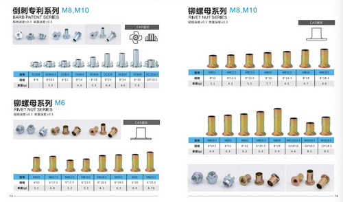 四爪钉、铆螺母