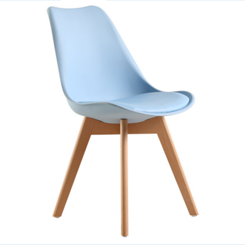 Hot selling and cheap classic pp plastic dining chair with Pu Cushion
