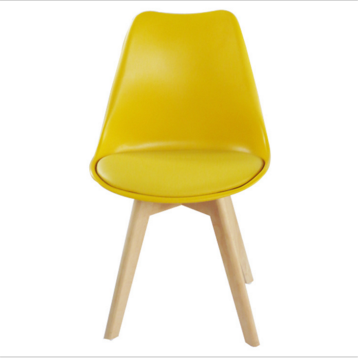 Hot selling and cheap classic pp plastic dining chair with Pu Cushion