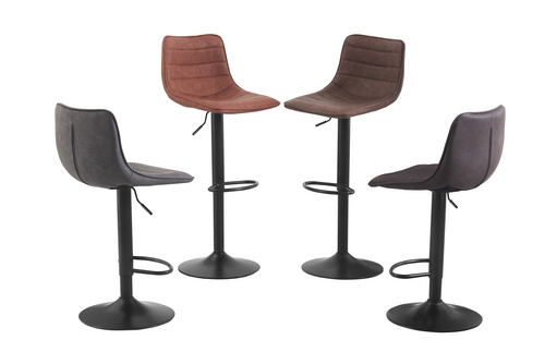 Hot Selling Modern Bar Chair Bar Stool Metal Leather Style For Bar Table Swivel Chairs High Chairs