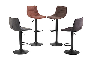 Hot Selling Modern Bar Chair Bar Stool Metal Leather Style For Bar Table Swivel Chairs High Chairs