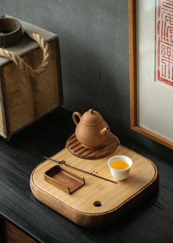 方圆储水茶盘