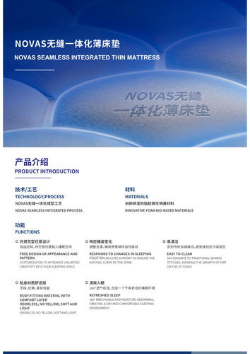 NOVAS無縫一體化薄床墊  NOVAS Seamless Integrated Thin Mattress