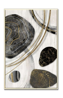 飞瀑流金画作