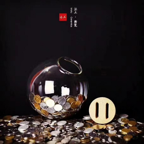 透明猪鼻存钱罐