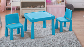 纯蓝儿童桌椅