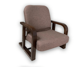 YC-5004橡胶木胡桃休闲椅