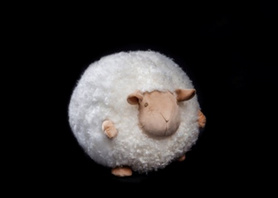 蒙古羊羔毛绵羊球形枕头