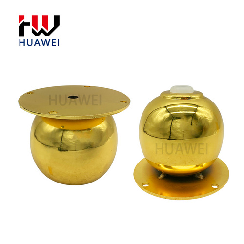 轻奢家具配件圆形金色大球脚五金脚沙发脚支撑脚茶几腿电视柜脚
