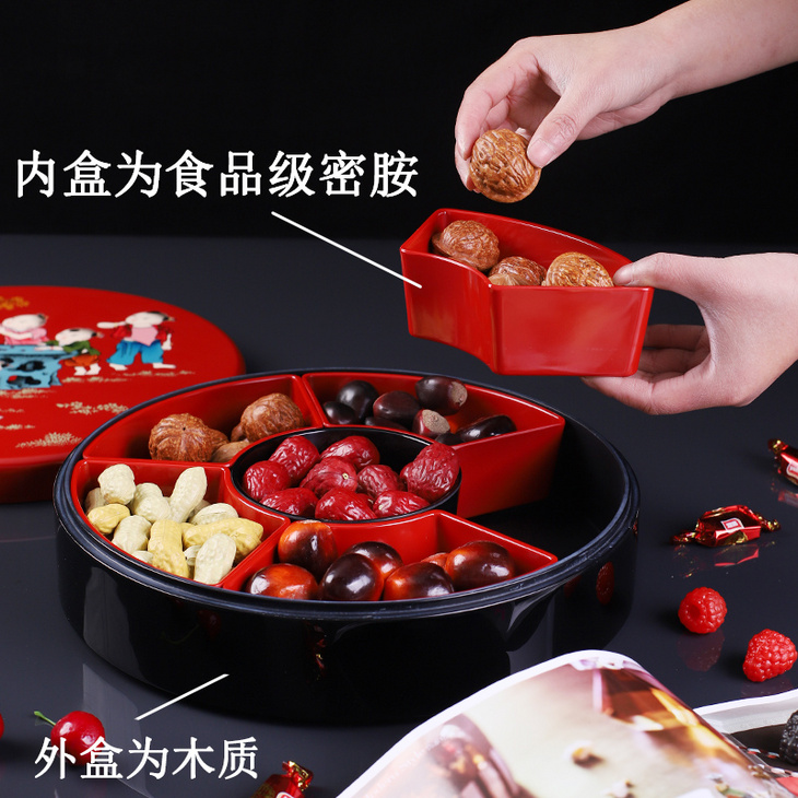 30平盖果盒-红-童趣【食品级密胺内盒】