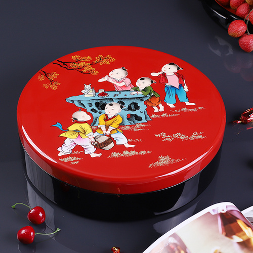 30平盖果盒-红-童趣【食品级密胺内盒】