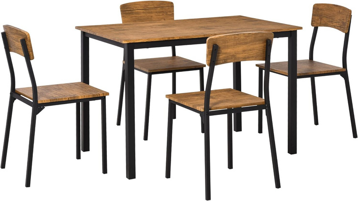餐厅家具 餐桌椅 套装 1桌四椅