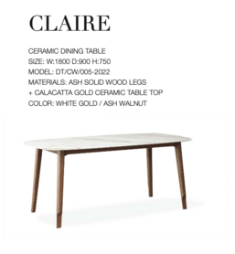 CLAIRE DINING TABLE