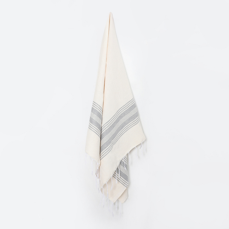 【标品】摩洛哥进口手工条纹沙滩巾浴巾围巾披肩