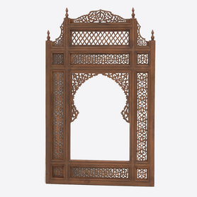 【孤品】摩洛哥进口整木雕刻镂空镜框窗框墙面装饰（无胶水无钉子））