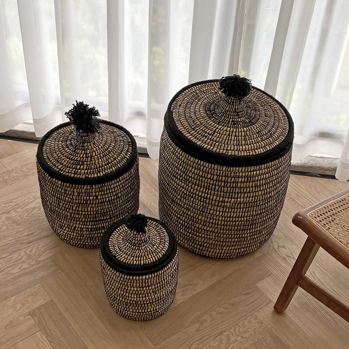 【標(biāo)品】摩洛哥手工草編收納籃筐臟衣簍