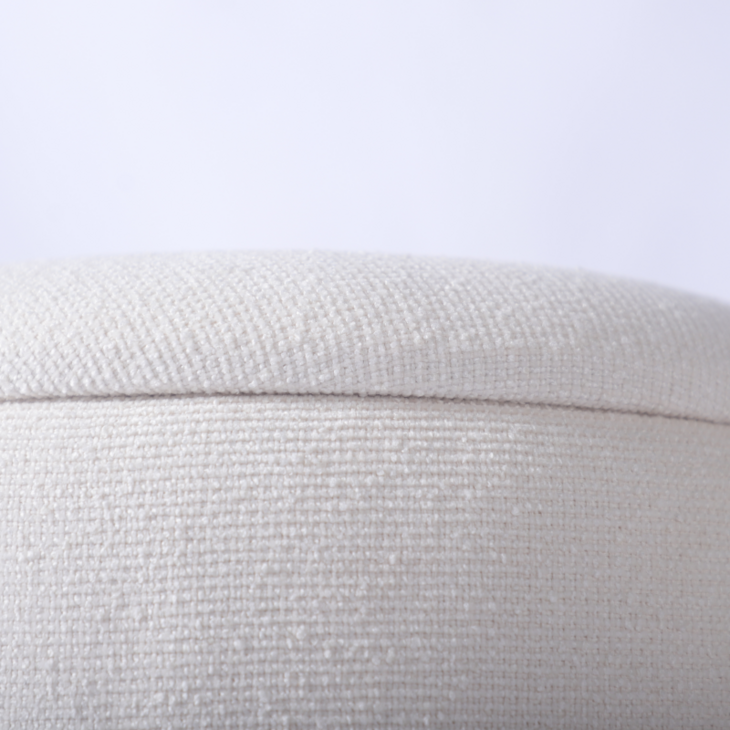 Storage foot stool Round shape upholstered