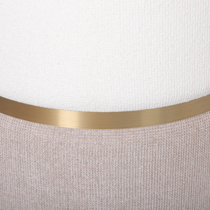 Storage foot stool Round shape upholstered