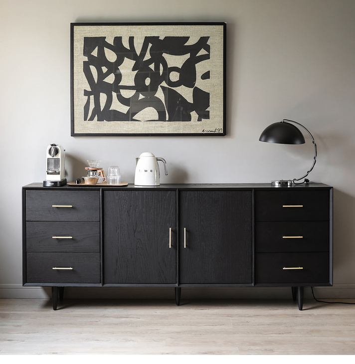 black wood cabinet