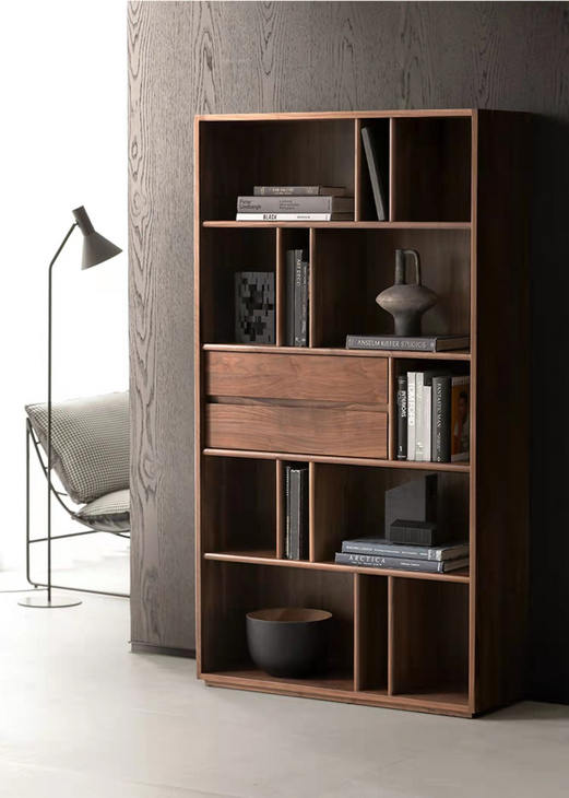 walnut bookcase