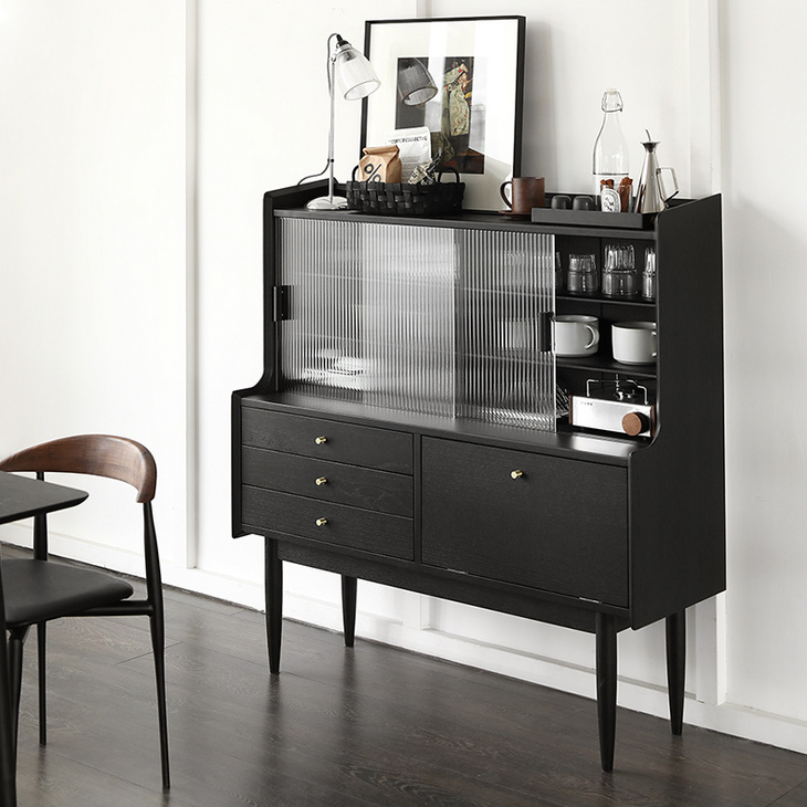 black wood cabinet