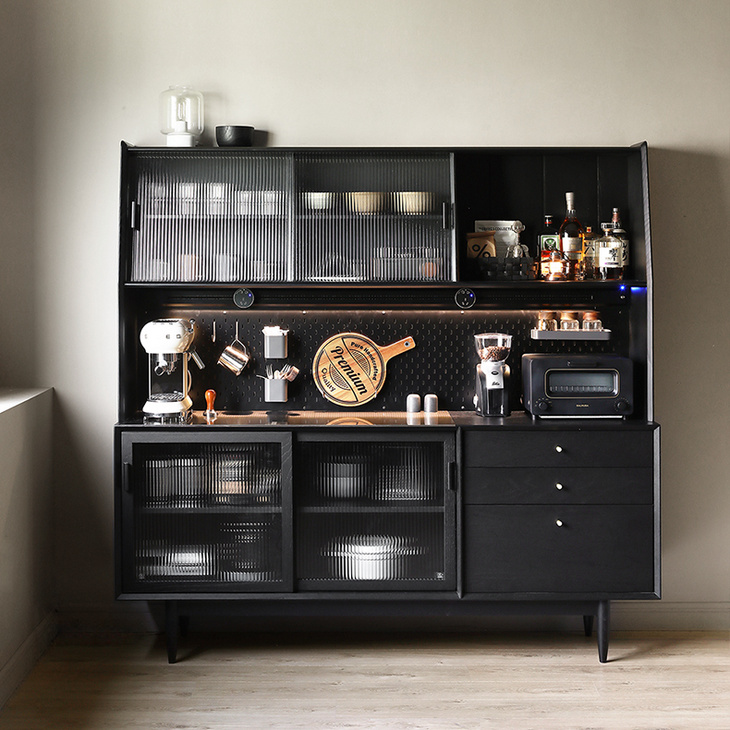 black wood cabinet