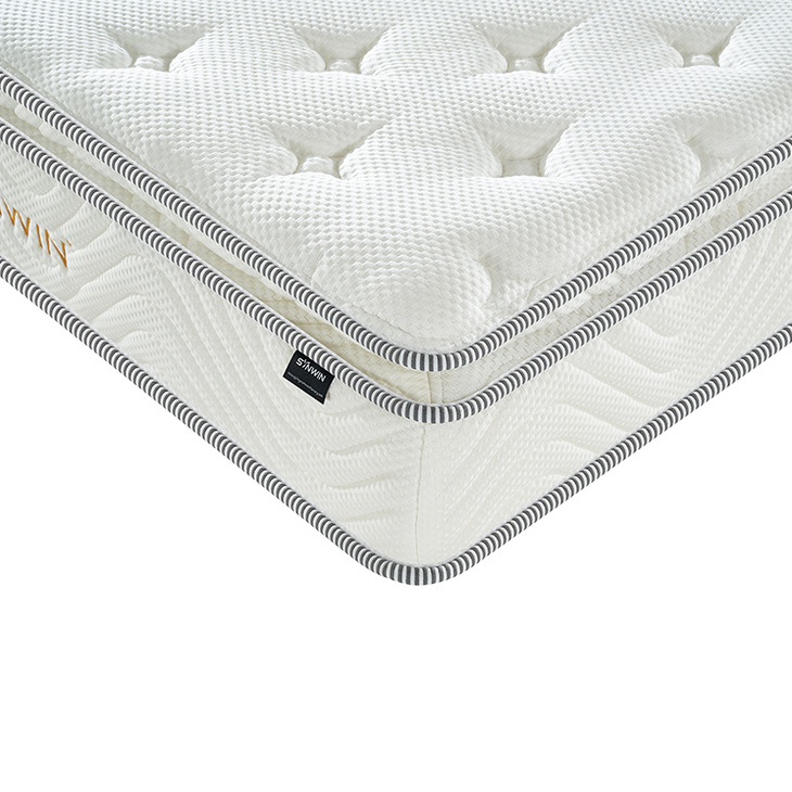 Pillow Top Elegant Hotel Mattress Pocket Spring Mattress Roll Up in Box