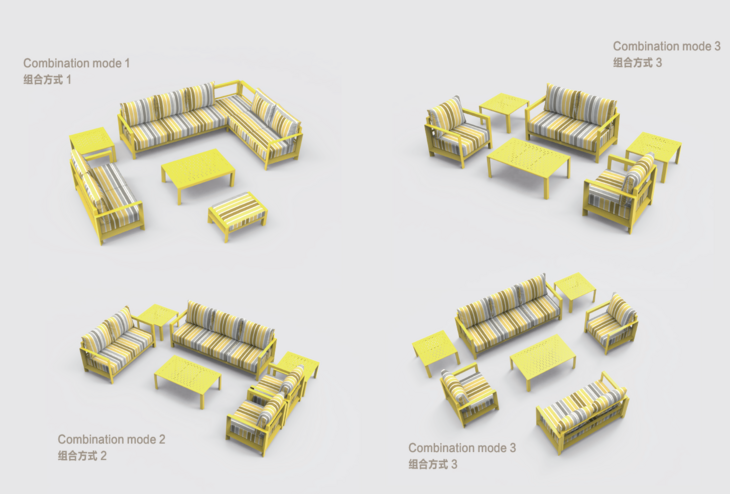 【展会新品】铝合金户外沙发+茶几