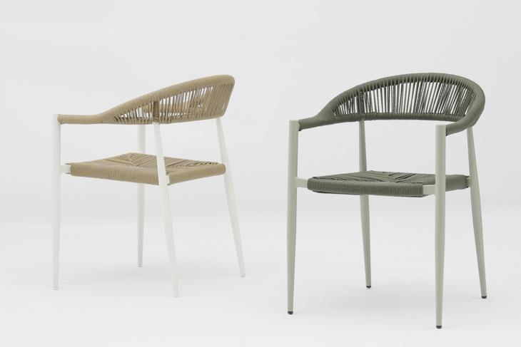 Almelo alum rattan arm chair