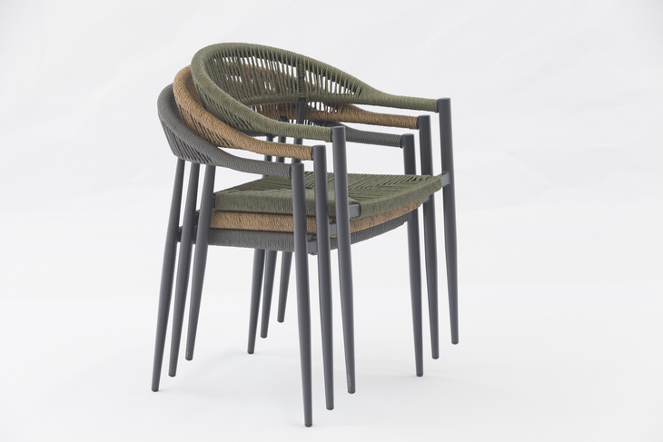 Almelo alum rattan arm chair