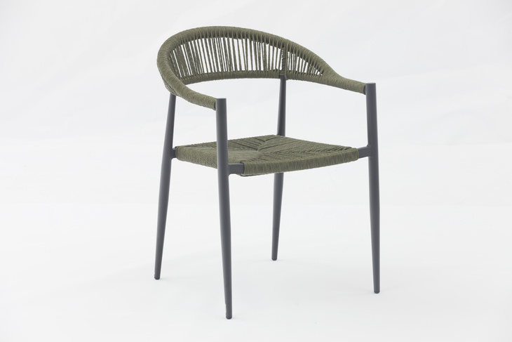 Almelo alum rattan arm chair