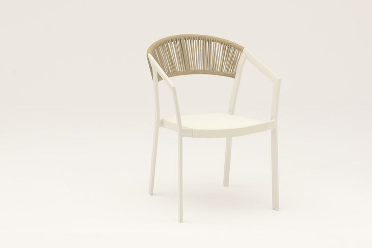 Rock alum textilene rattan chair