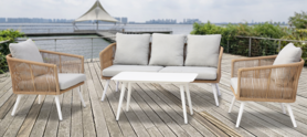 Dili alum rattan sofa 4 pcs set-K/D