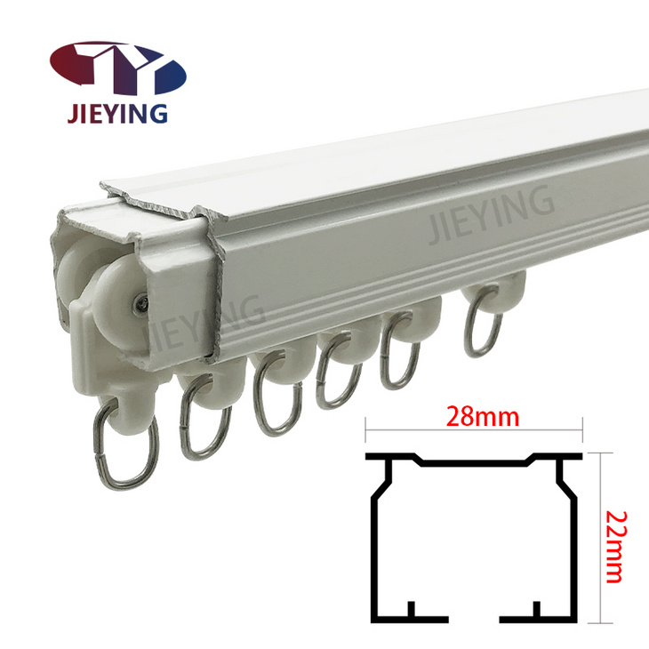 捷溋批发商轨道窗帘杆铝窗帘杆窗户装饰天花板静音窗帘轨道