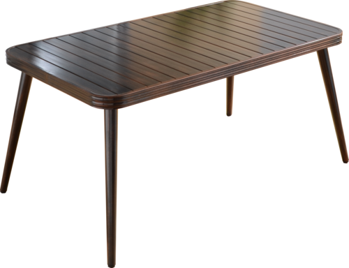 All alum dining table