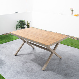 Alum plastic wood dining table