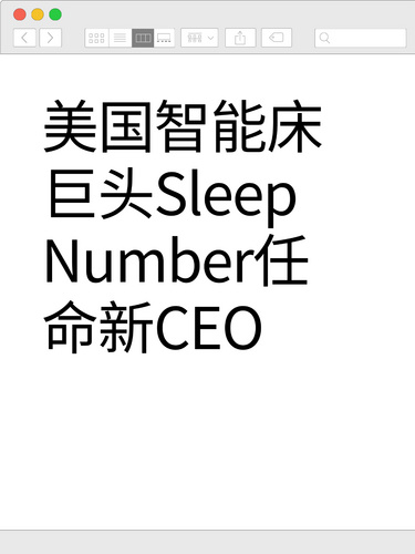 美国智能床巨头Sleep Number任命新CEO