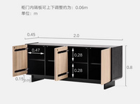 HUAYI  雙色餐邊柜