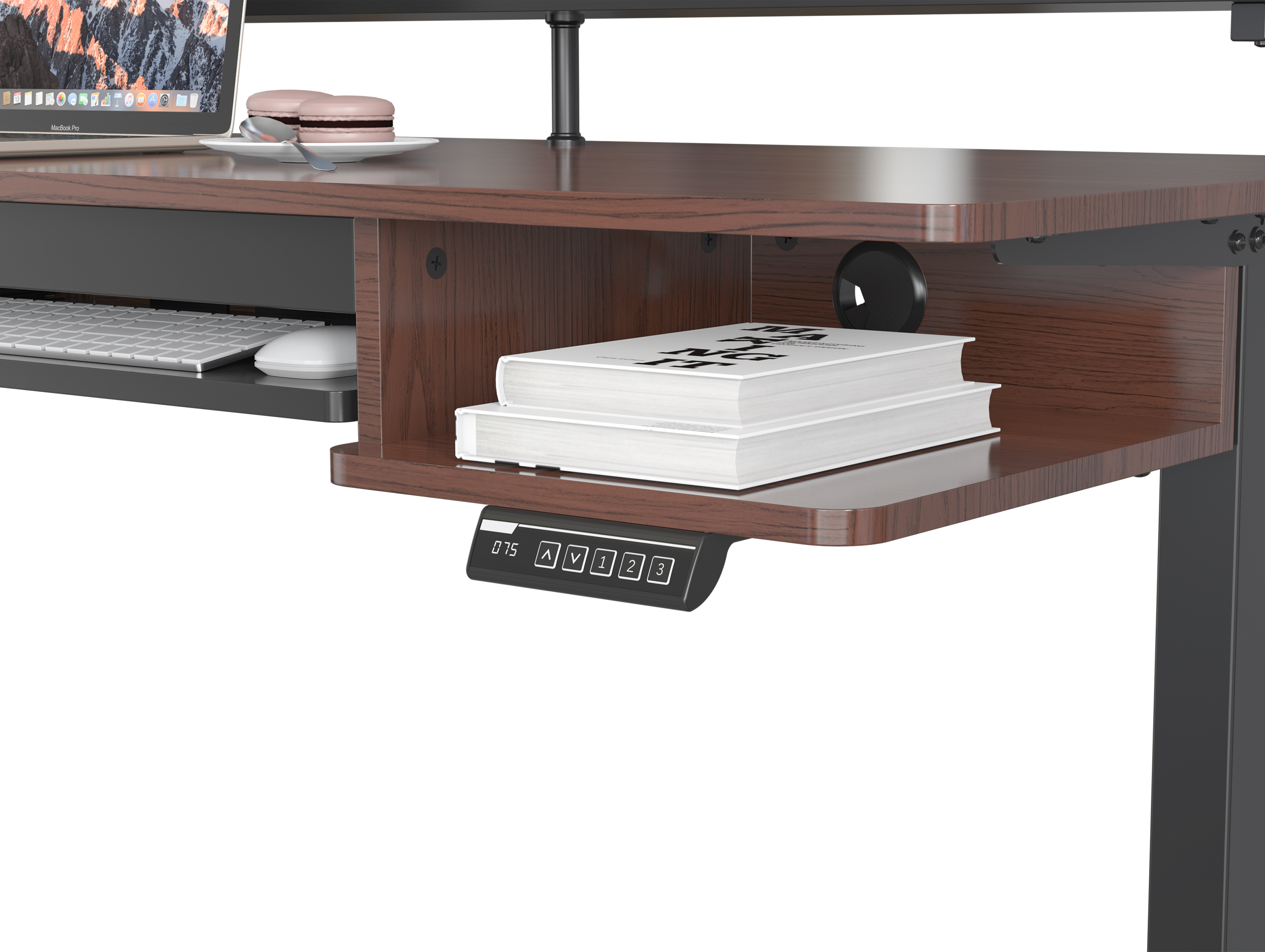 V-mounts Functional Storage Height Adjustable Standing Desk  JSD5-02-ZW-X1