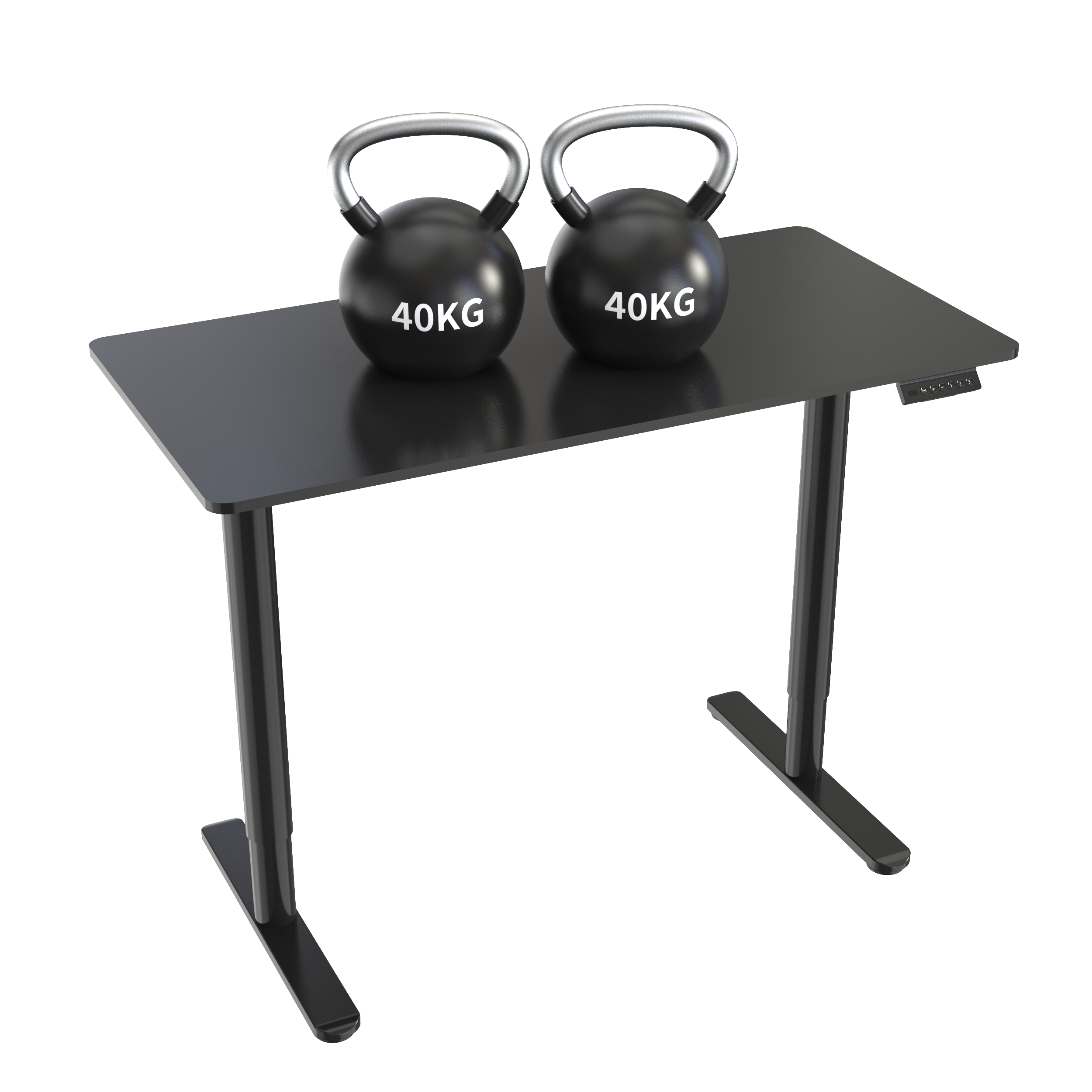 V-mounts Dual Motor Round Columns Height Adjustable Desk JSD2-03-1P