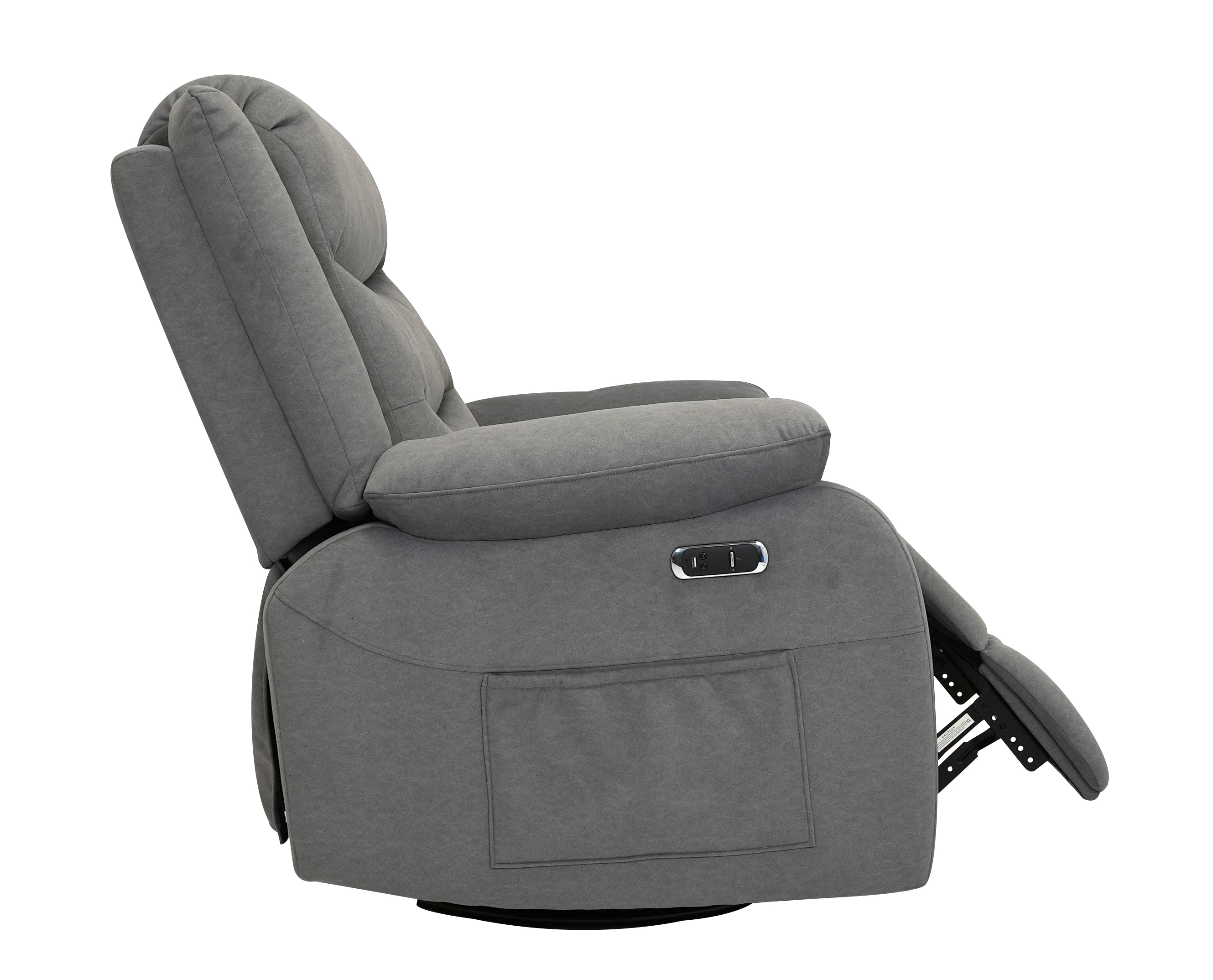 V-mounts Power Recliner With Rocking and Swivel Base PRS-10-068