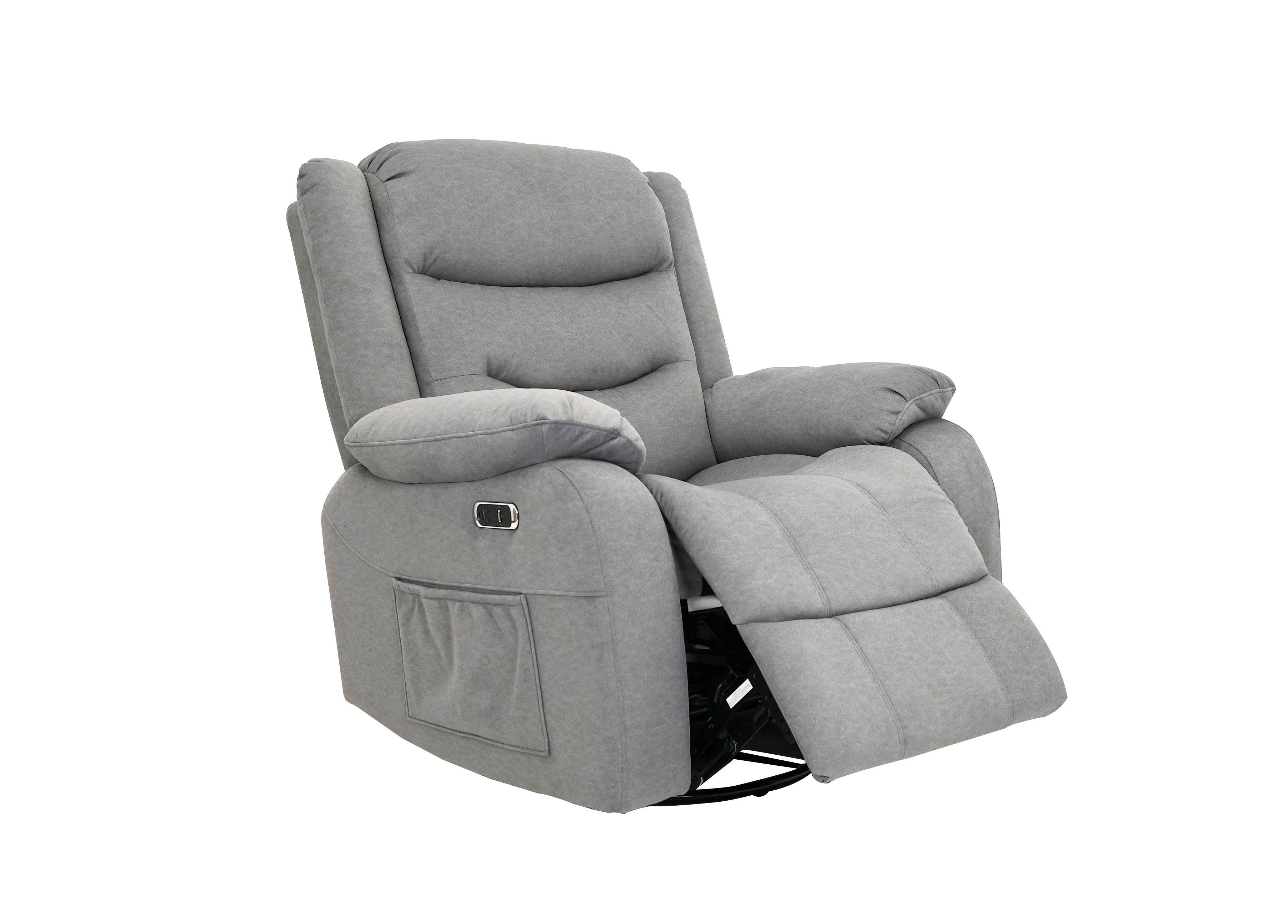V-mounts Power Recliner With Rocking and Swivel Base PRS-10-068