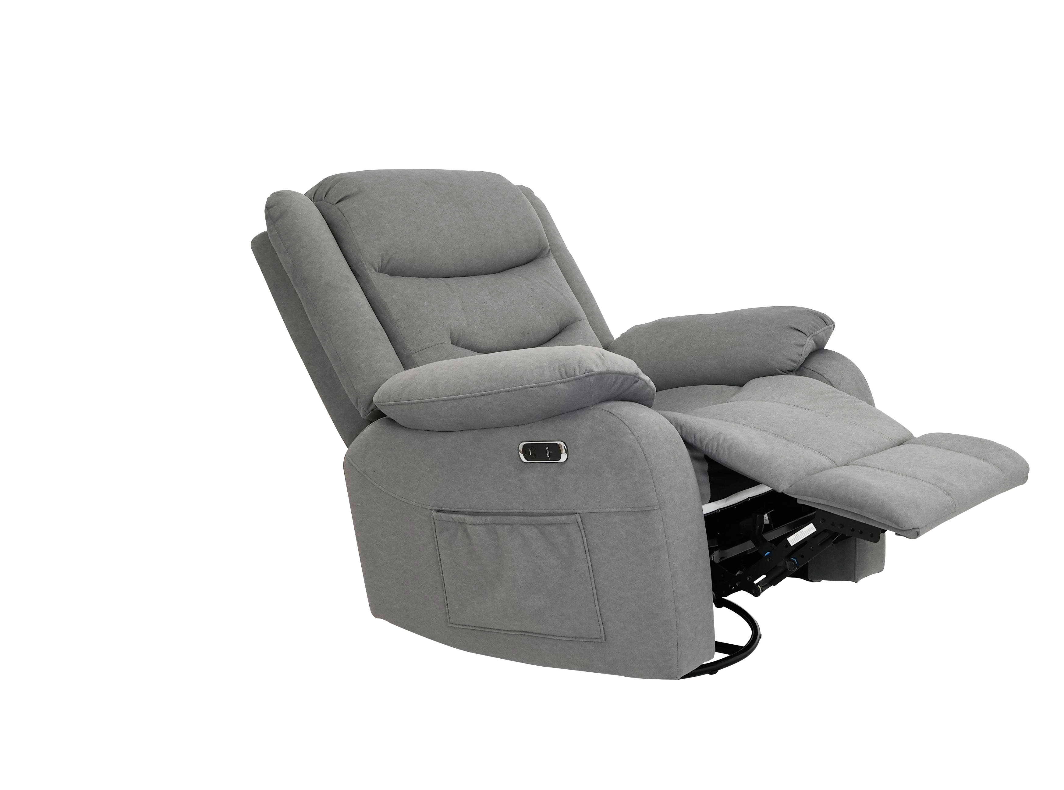 V-mounts Power Recliner With Rocking and Swivel Base PRS-10-068