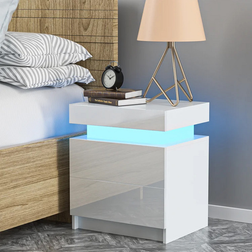 Led Bedside Table Led lights High Glossy UV