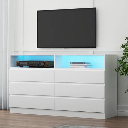 6 Drawers Chest of Drawers with Led Light