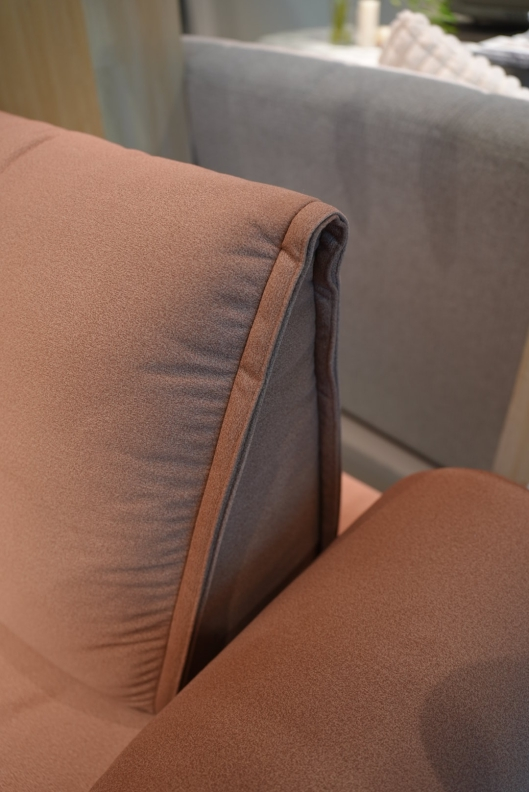 Modern fabric functional sofa with electrically adjustable seat and backrests