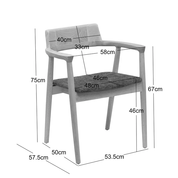 Nordic style solid wood dining chair for hotel or restaurant