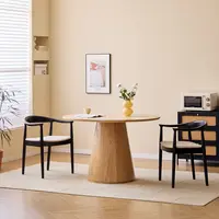 北歐簡約風(fēng)格現(xiàn)代實(shí)木軟包餐椅餐廳用扶手椅