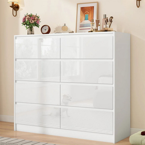 High Glossy Chest of Drawers Dresser cabinet