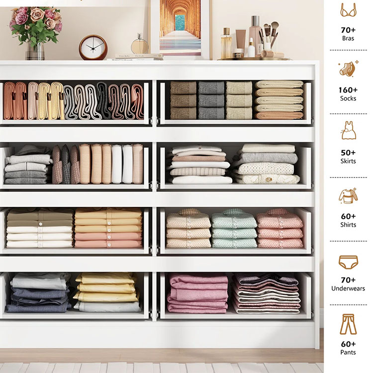 High Glossy Chest of Drawers Dresser cabinet